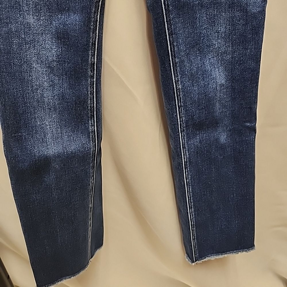 Vervet Growing High Rise Slim Straight Crop Raw Hem Women’s Size 25 - Picture 13 of 15